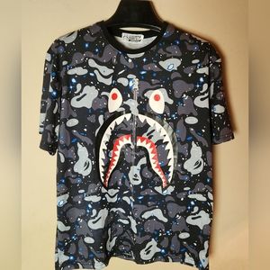 Bape Space Camo Shark Tee